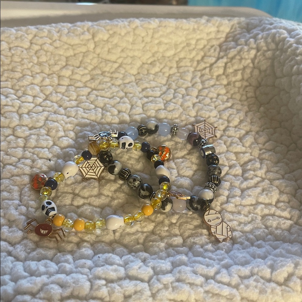 Halloween Themed Beaded Bracelets